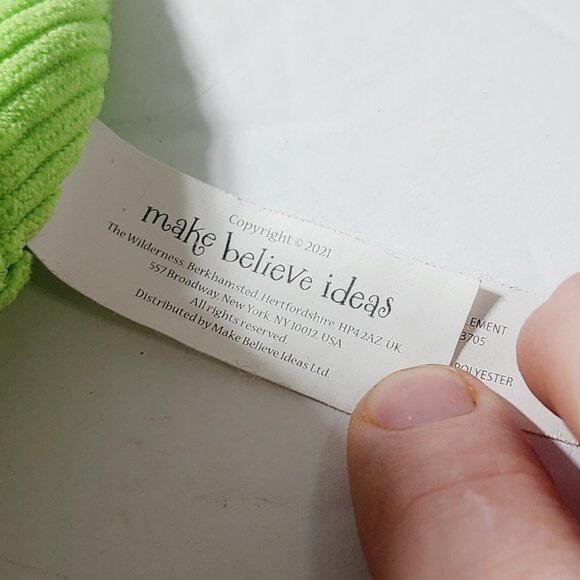 Make Believe Ideas Green Dinosaur Silver Sparkles Feet Hands Plush 2021 7" - Picture 6 of 6